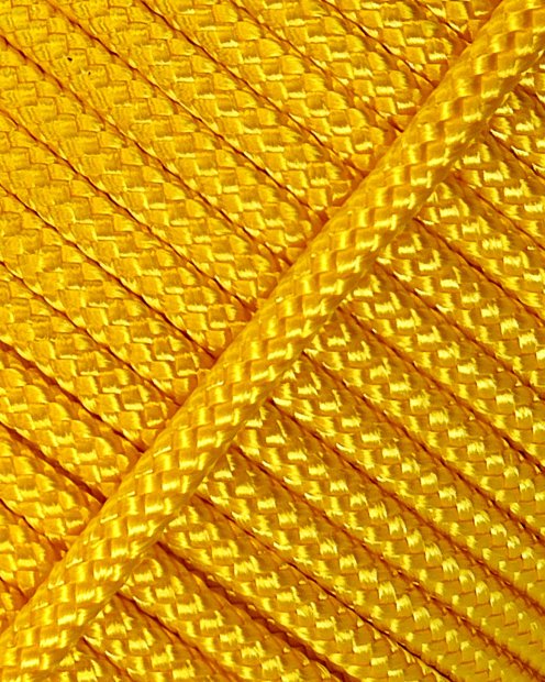 Cuerda yembé hueca PES 6 mm Amarillo 20 m