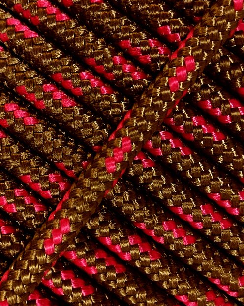 Cuerda yembé reforzada PES 5 mm Latón / frambuesa 100 m