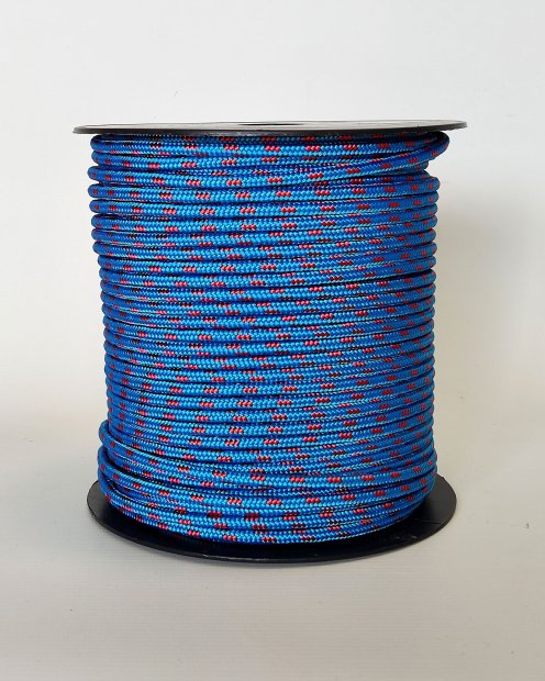 Cuerda yembé reforzada PES 5 mm Azul / Rojo 100 m