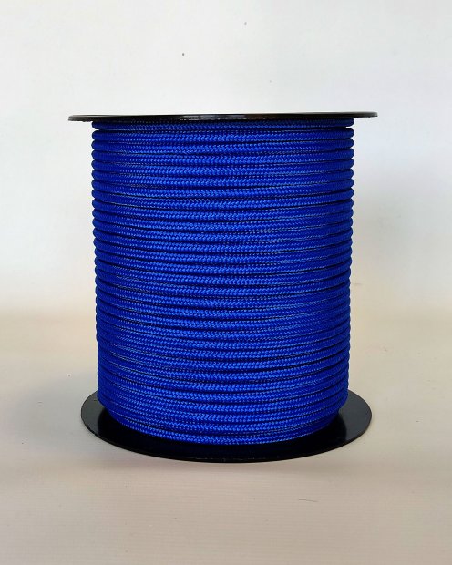 Cuerda tambor yembé reforzada PES 5 mm Azul Francia 100 m