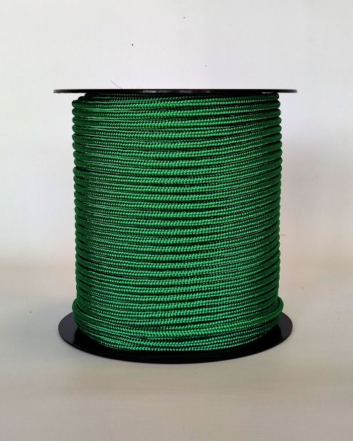 Cuerda tambor yembé reforzada PES 5 mm Verde 100 m