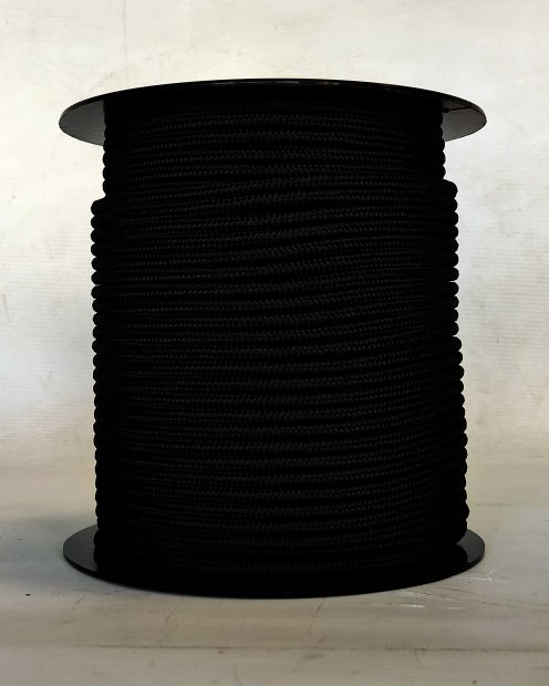 Cuerda tambor yembé reforzada PES 5 mm Negro 100 m
