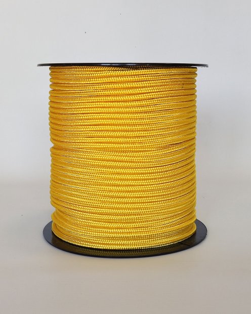 Cuerda tambor yembé reforzada PES 5 mm Amarillo girasol 100 m