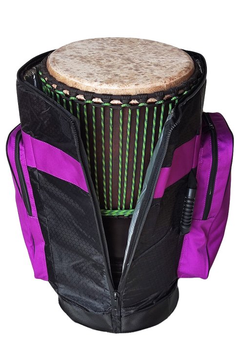Funda para djembe Percussion Africaine calidad premium XL violeta