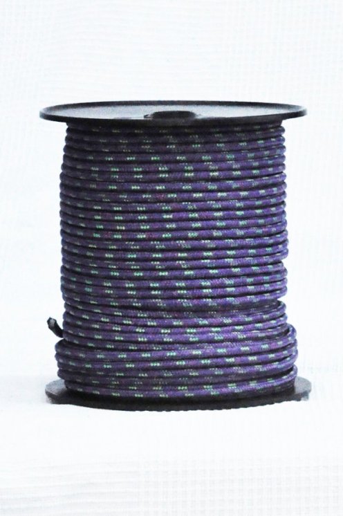 Cuerda yembé reforzada PES 6 mm Violeta / verde 100 m