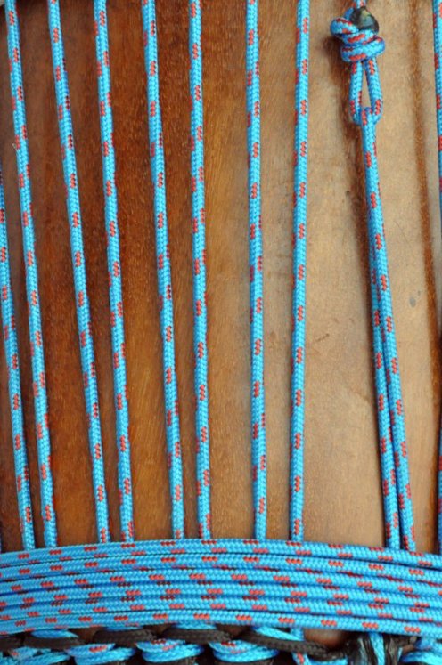 Cuerda yembé reforzada PES 5 mm Azul / Rojo 100 m