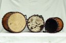 Venta set dundun - Trio de mini-tambores dununs de Ghana