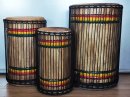 Juego de tambores bajos dundun - Set de dundunes de Guinea
