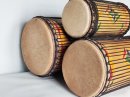 Juego de tambores bajos dundun - Set de dundunes de Guinea