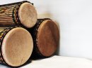 Juego de tambores bajos dundun - Set de dundunes de Guinea