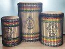 Juego de tambores bajos dundun - Set de dundunes de Guinea