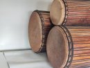 Juego de tambores bajos dundun - Set de dundunes de Guinea 6661