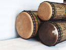 Juego de tambores bajos dundun - Set de dundunes de Guinea