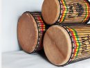 Juego de tambores bajos dundun - Set de dundunes de Guinea