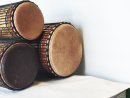 Juego de tambores bajos dundun - Set de dundunes de Guinea