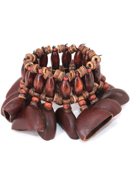 Sonajero de semillas africana - Pulsera sonajero Entada CRE16A