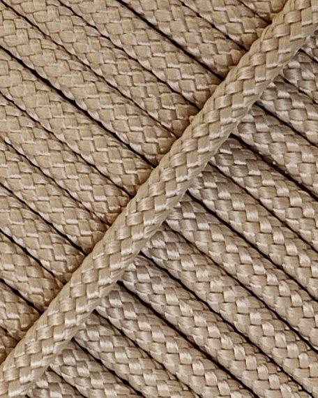 Cuerda yembé hueca PES 5 mm Beige 20 m