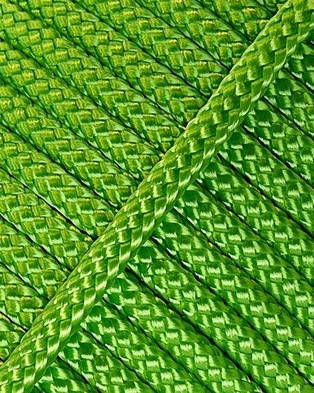 Cuerda yembé hueca PES 6 mm Verde fluo 100 m