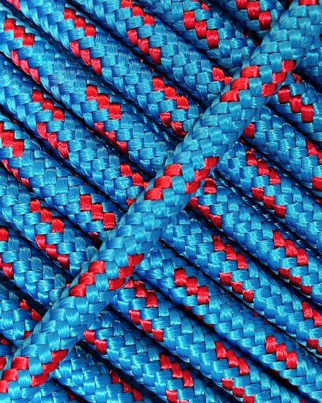 Cuerda tambor yembé reforzada PES 4 mm Azul / Rojo 100 m