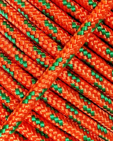 Cuerda tambor yembé reforzada PES 4 mm Cobre/ Verde 100 m