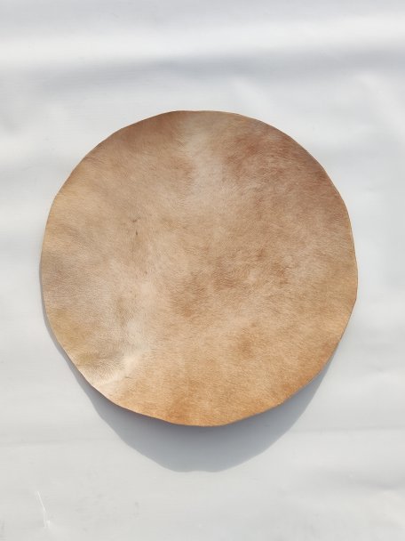 Piel de burro semigruesa con pelo para tambor dunun M