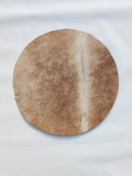Piel de mula semigruesa con pelo para tambor dunun M