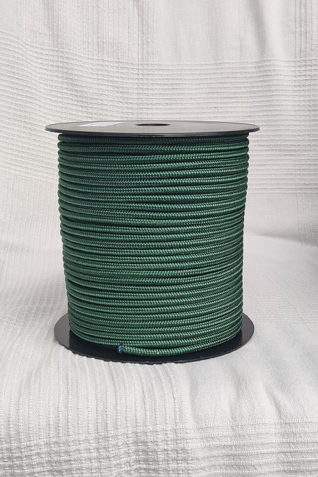 Carrete de driza Ø5 mm verde botella para tambor djembé