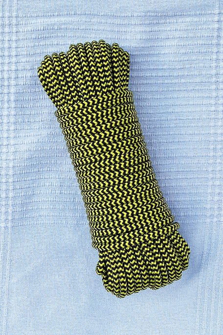 Driza 5 mm (espina de pez, negro / amarillo girasol) - Cuerda tambor djembé 20 m