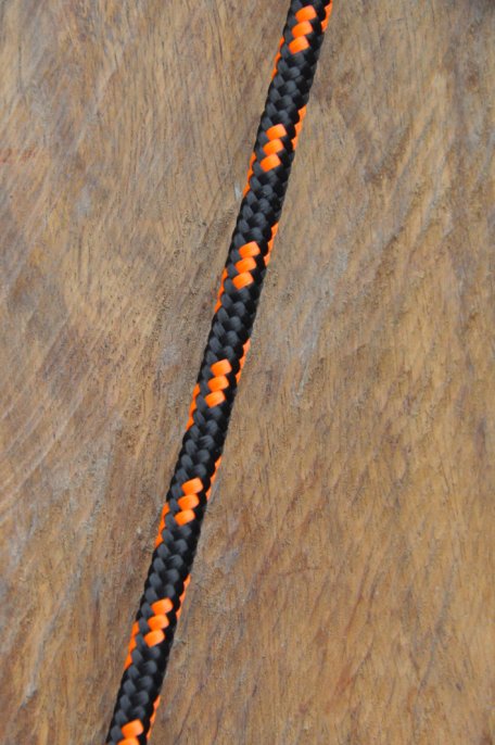 Cuerda de alpinismo djembéØ6 mm negra / naraja flúor - Cuerda para djembe tambor