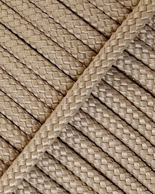 Cuerda yembé hueca PES 5 mm Beige 100 m