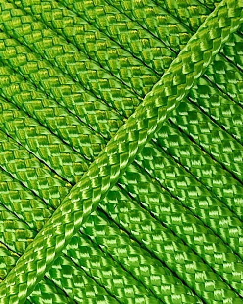 Cuerda yembé hueca PES 6 mm Verde fluo 100 m