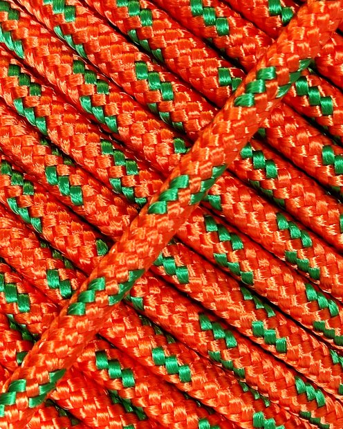 Cuerda tambor yembé reforzada PES 4 mm Cobre/ Verde 10 m