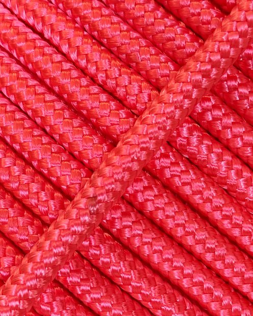 Cuerda tambor yembé reforzada PES 5 mm Rosa fluo 20 m
