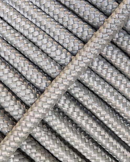 Cuerda tambor yembé reforzada PES 5 mm Gris 100 m