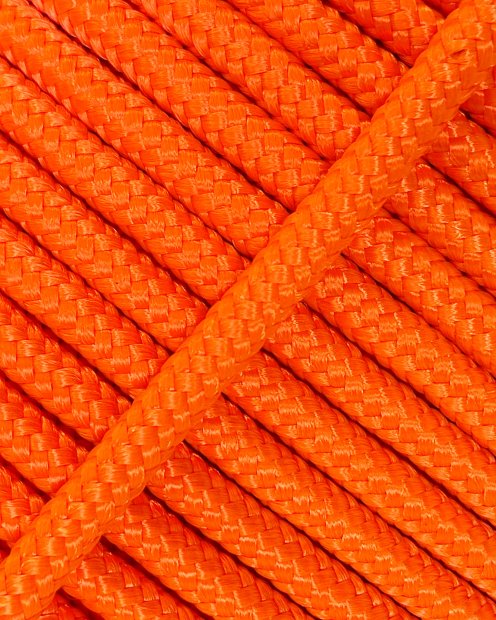 Cuerda tambor yembé reforzada PES 5 mm Naranja fluo 20 m