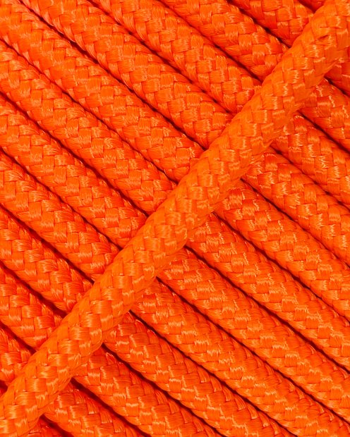 Cuerda trenzada con núcleo Ø5 mm naranja neón 20 m - Cuerda para tambor djembé