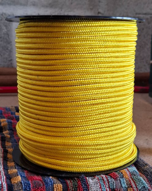 Cuerda de tambor djembe reforzada PES desclasificada 5 mm Amarillo girasol 100 m