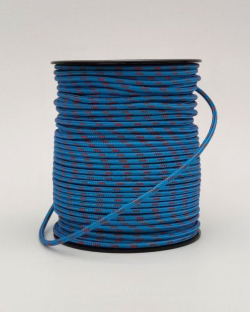 Cuerda tambor yembé reforzada PES 4 mm Azul / Rojo 100 m