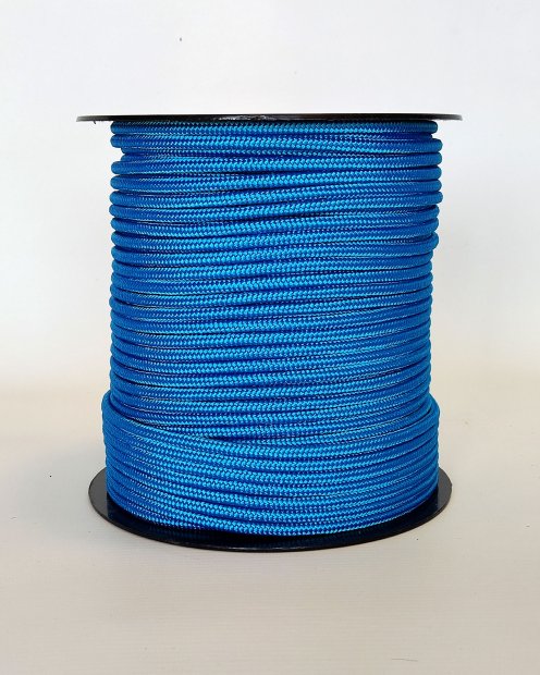 Cuerda tambor yembé reforzada PES 5 mm Azul 100 m