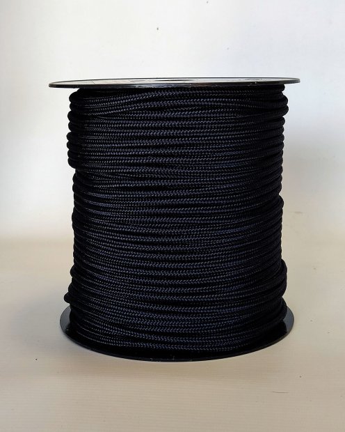 Cuerda tambor yembé reforzada PES 5 mm Azul marino 100 m