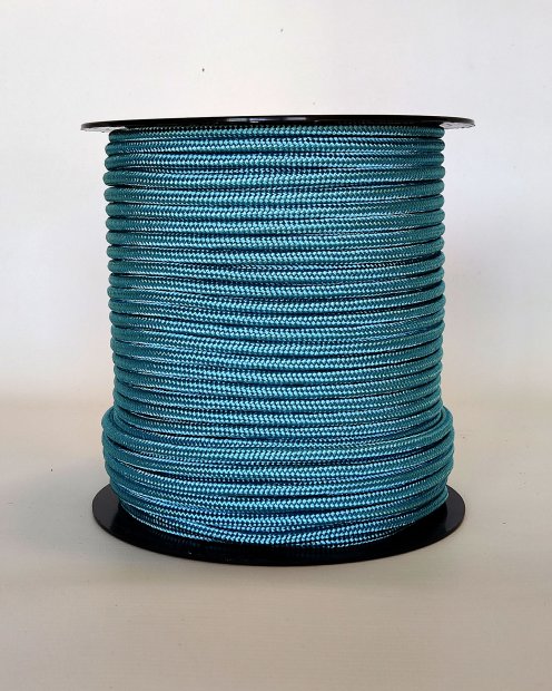 Cuerda tambor yembé reforzada PES 5 mm Azul pastel 100 m