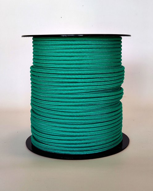 Cuerda tambor yembé reforzada PES 5 mm Verde esmeralda 100 m