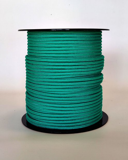 Carrete de driza Ø5 mm verde esmeralda para tambor djembé