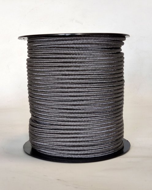 Cuerda tambor yembé reforzada PES 5 mm Gris acero 100 m