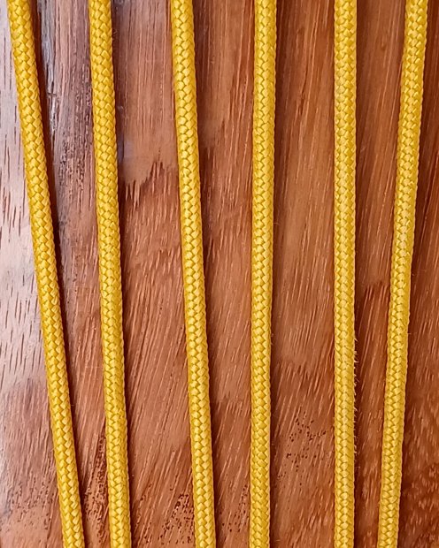 Cuerda tambor yembé reforzada PES 5 mm Naranja claro 20 m
