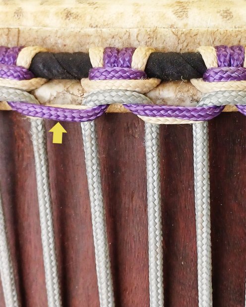 Cuerda yembé hueca PES 5 mm Violeta 20 m