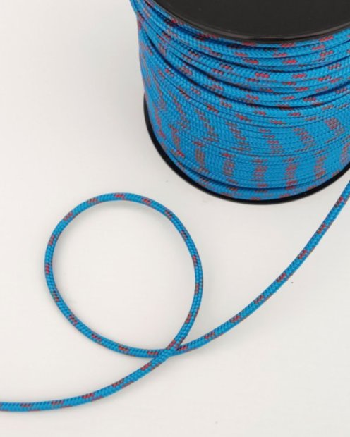Cuerda yembé reforzada PES 4 mm Azul / rojo 100 m