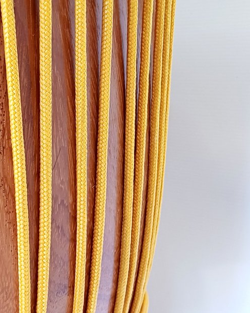 Cuerda tambor yembé reforzada PES 5 mm Naranja claro 20 m