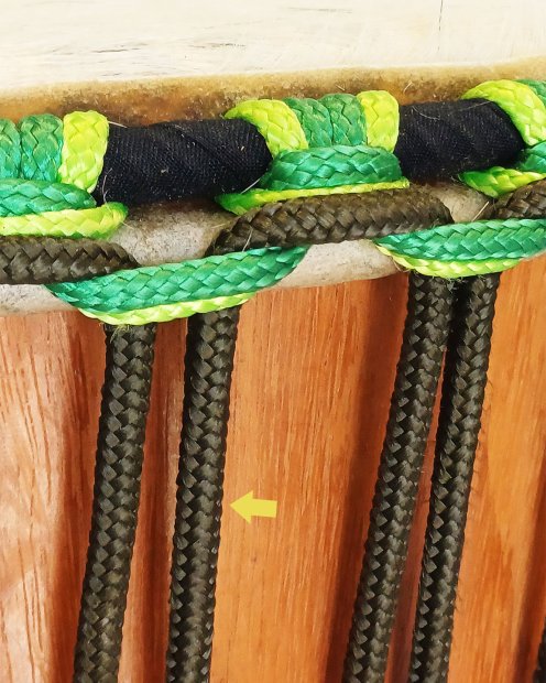 Cuerda tambor yembé reforzada PES 5 mm Caqui 100 m