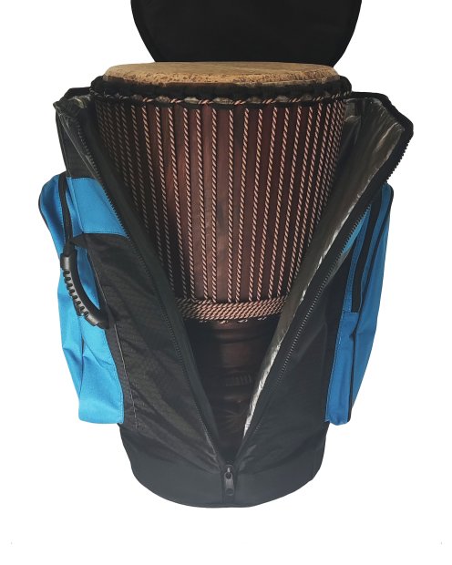 Funda de djembe profesional Percussion Africaine Premium Azul XL
